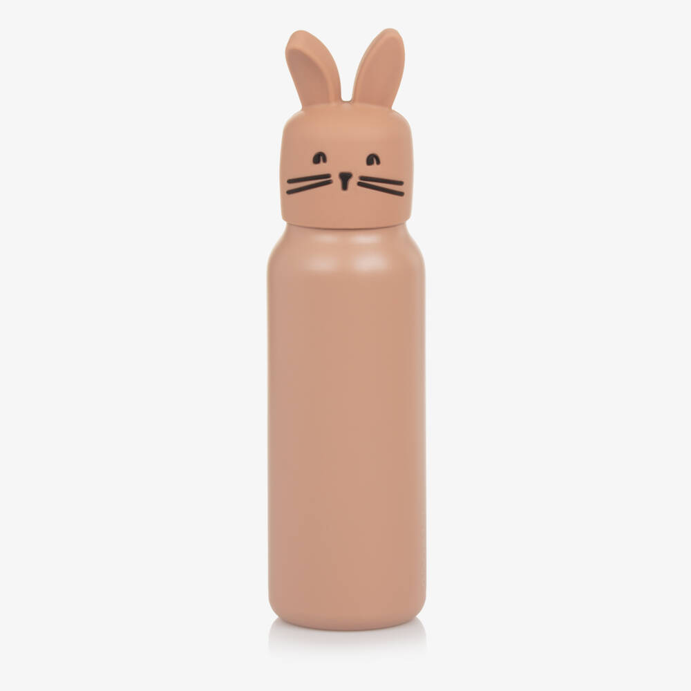 Liewood-Girls Pink Rabbit Water Bottle (20cm) | Childrensalon