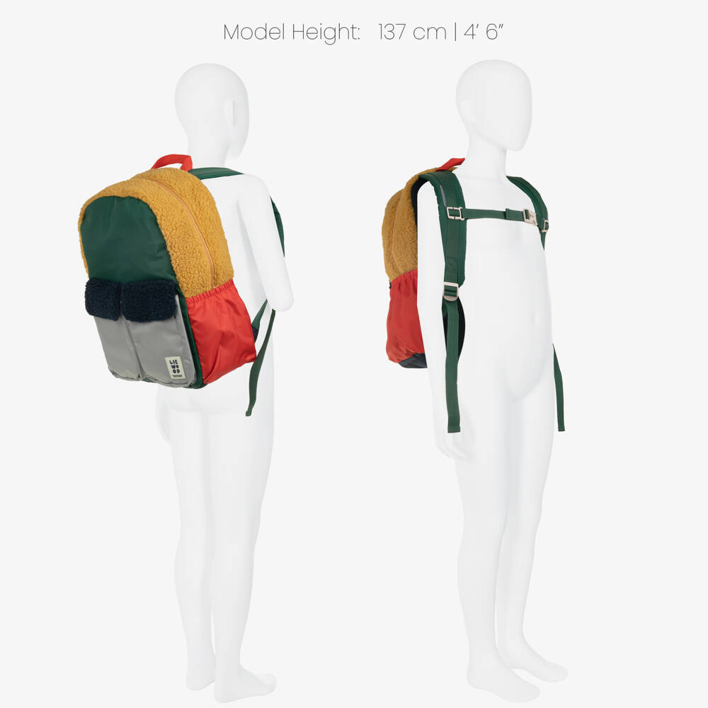 Liewood-Green & Blue Marlowe Backpack (39cm) | Childrensalon