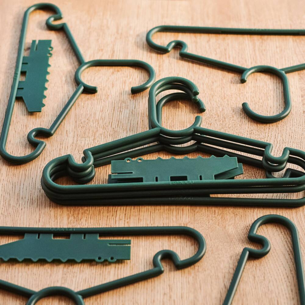 Liewood-Green Crocodile Clothes Hangers (8 Pack) | Childrensalon