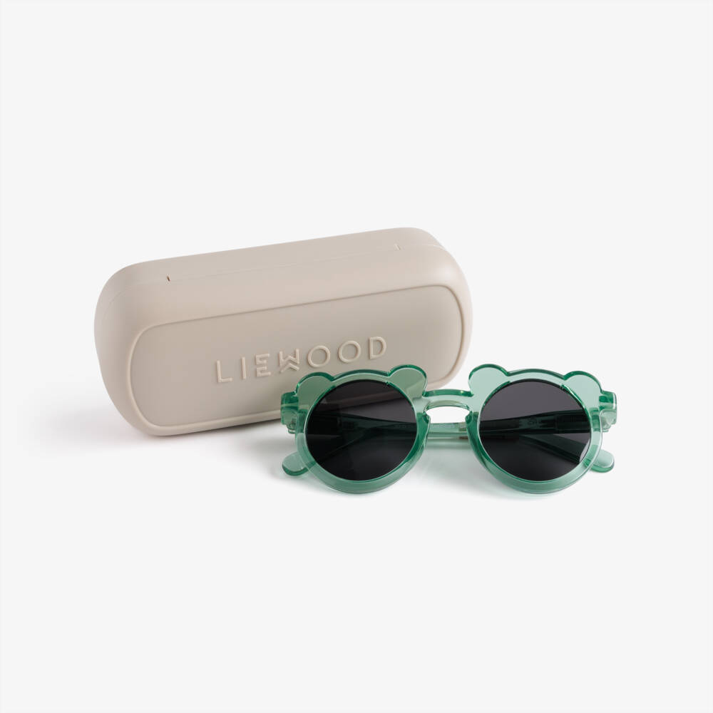Liewood-Green Transparent Bear Sunglasses | Childrensalon