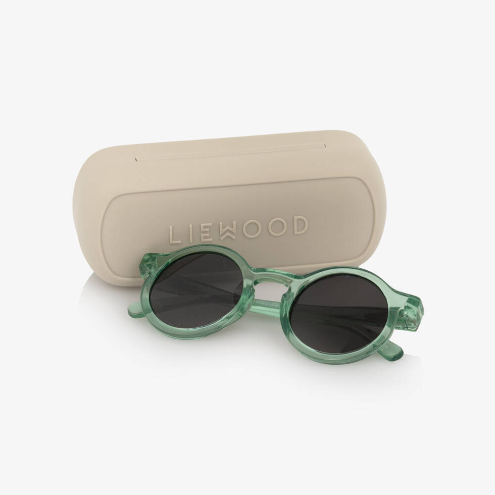Liewood-Green Transparent Round Sunglasses | Childrensalon