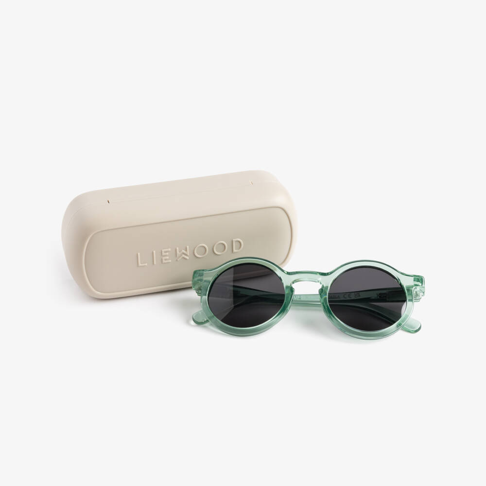 Liewood-Green Transparent Round Sunglasses | Childrensalon