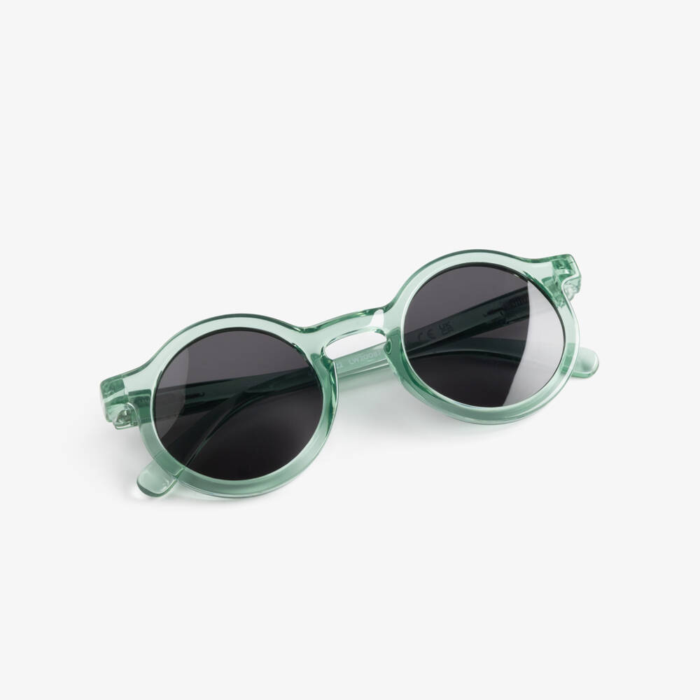 Liewood-Green Transparent Round Sunglasses | Childrensalon