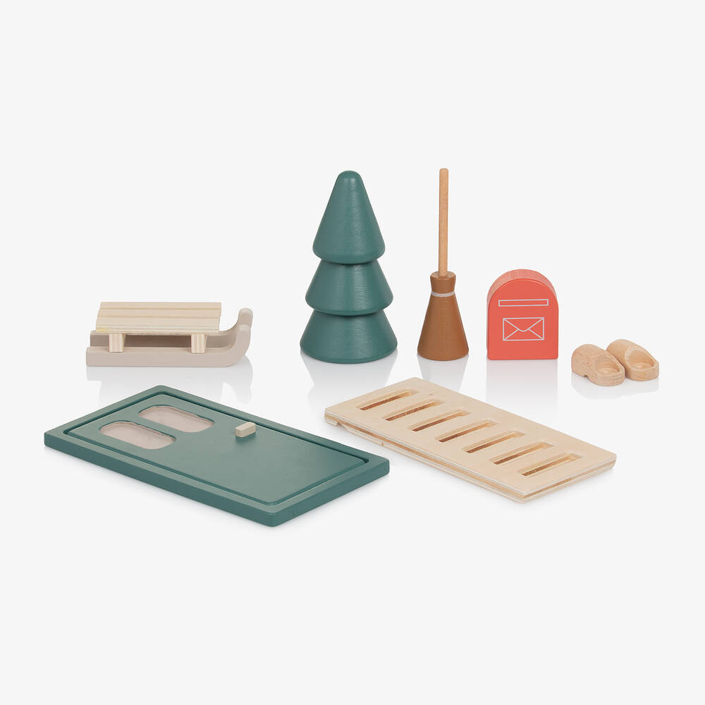 Liewood-Green Wooden Elf Door Toy Set (17cm) | Childrensalon