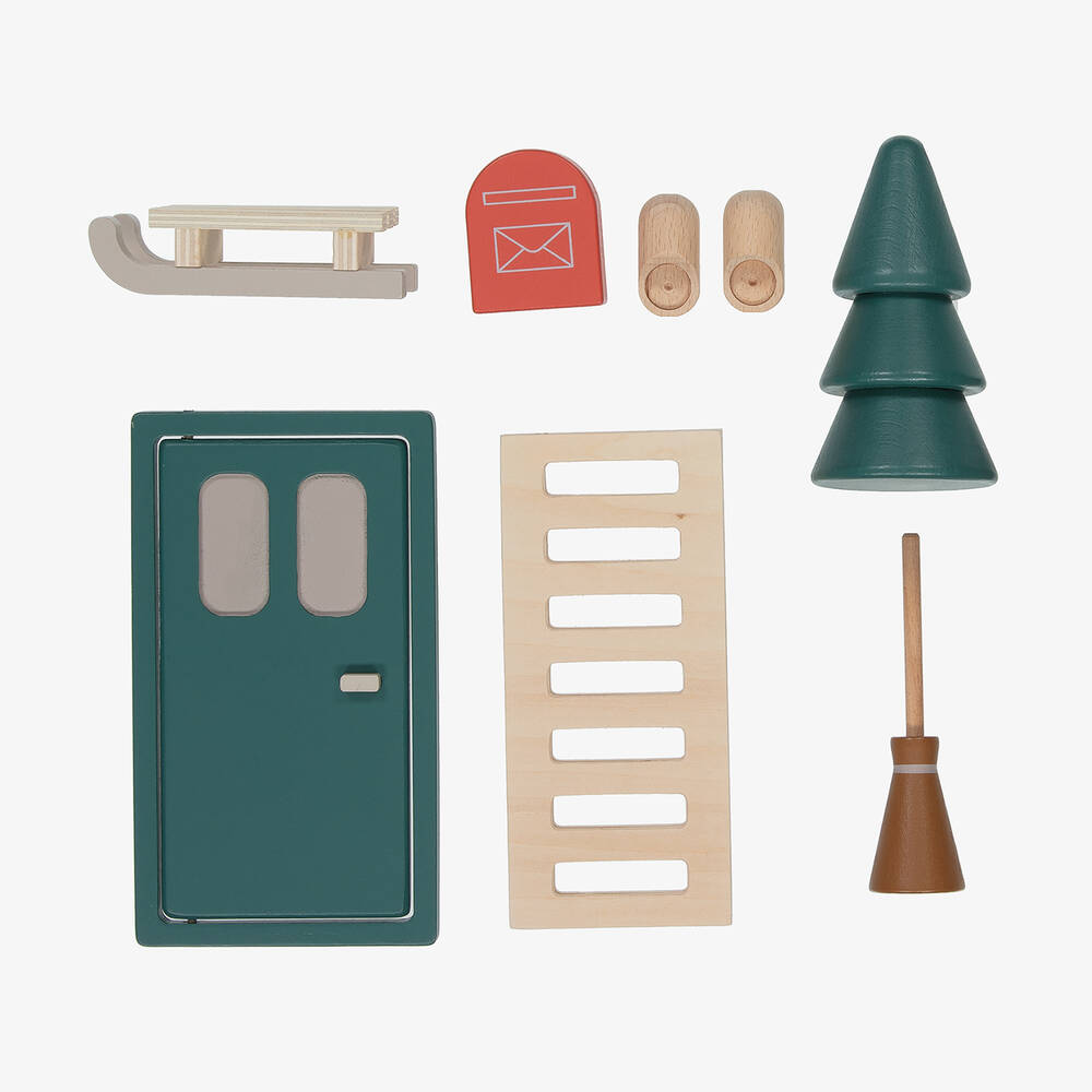 Liewood-Green Wooden Elf Door Toy Set (17cm) | Childrensalon