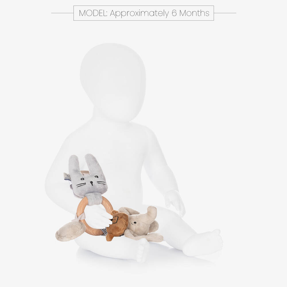 Liewood-Grey Animal Activity Toy (31cm) | Childrensalon