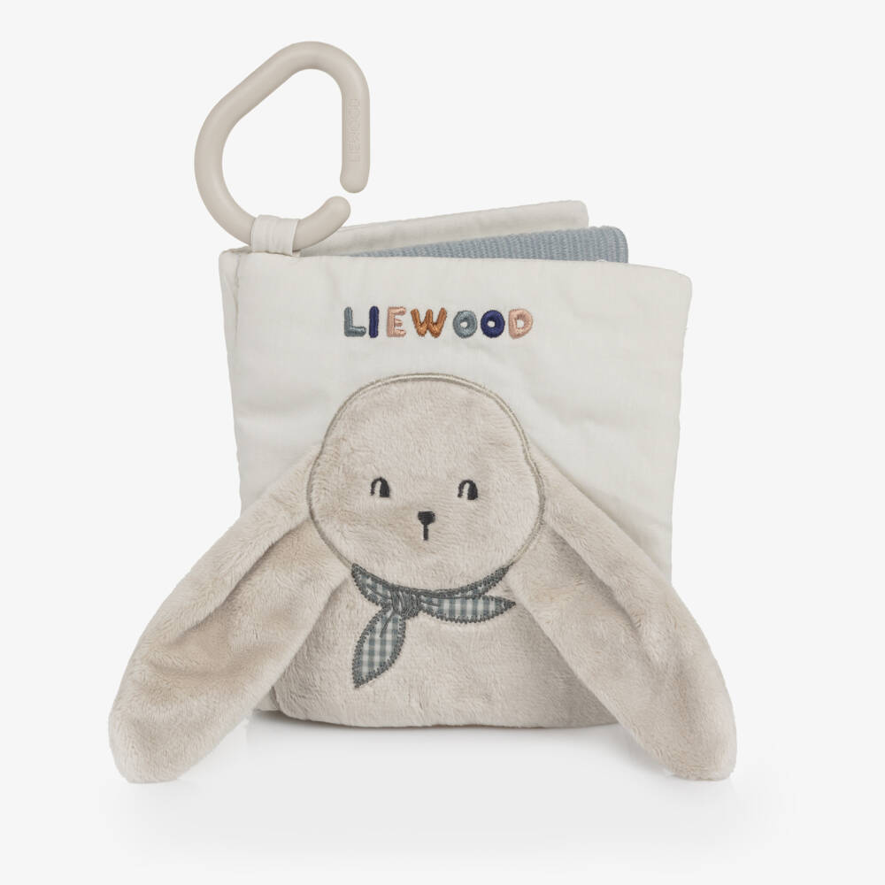 Liewood-Ivory Fey Classic Fabric Baby Bunny Book (23cm) | Childrensalon