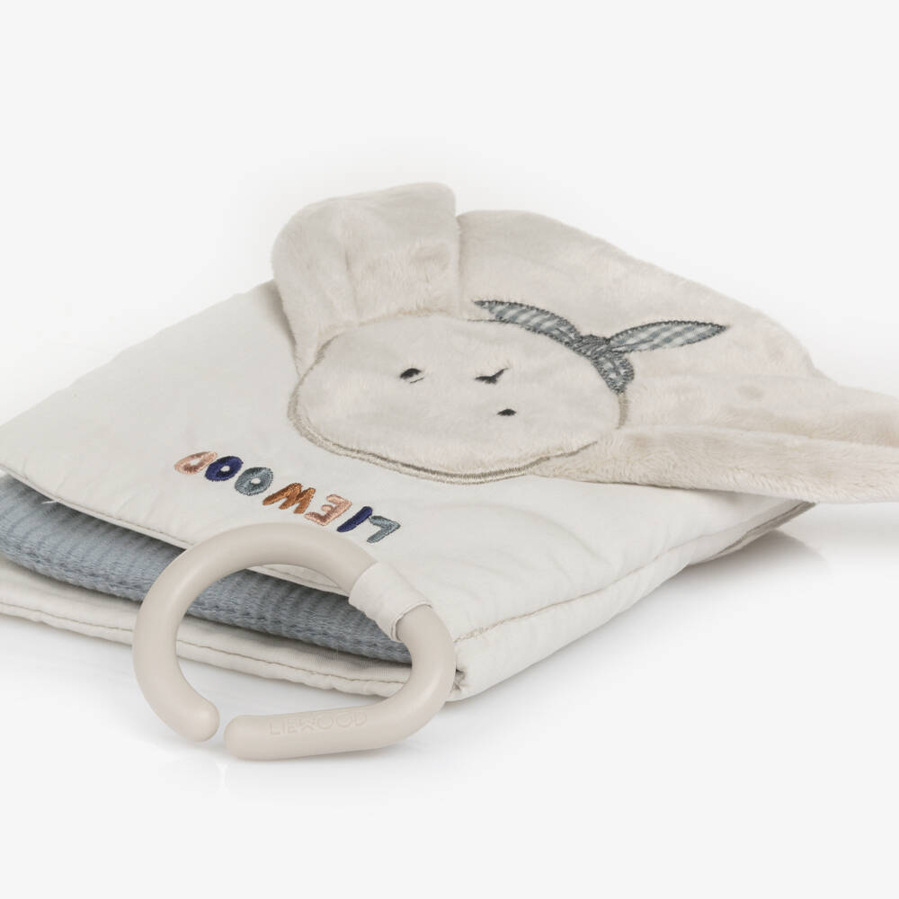 Liewood-Ivory Fey Classic Fabric Baby Bunny Book (23cm) | Childrensalon