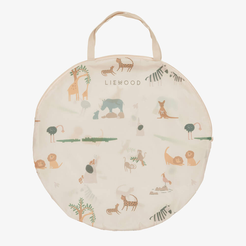 Liewood-Ivory Jungle Animal Pop-Up Playtime Tunnel (120cm) | Childrensalon