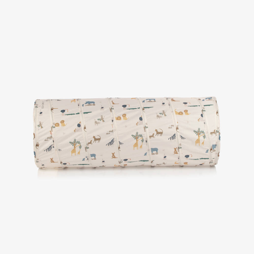 Liewood-Ivory Jungle Animal Pop-Up Playtime Tunnel (120cm) | Childrensalon