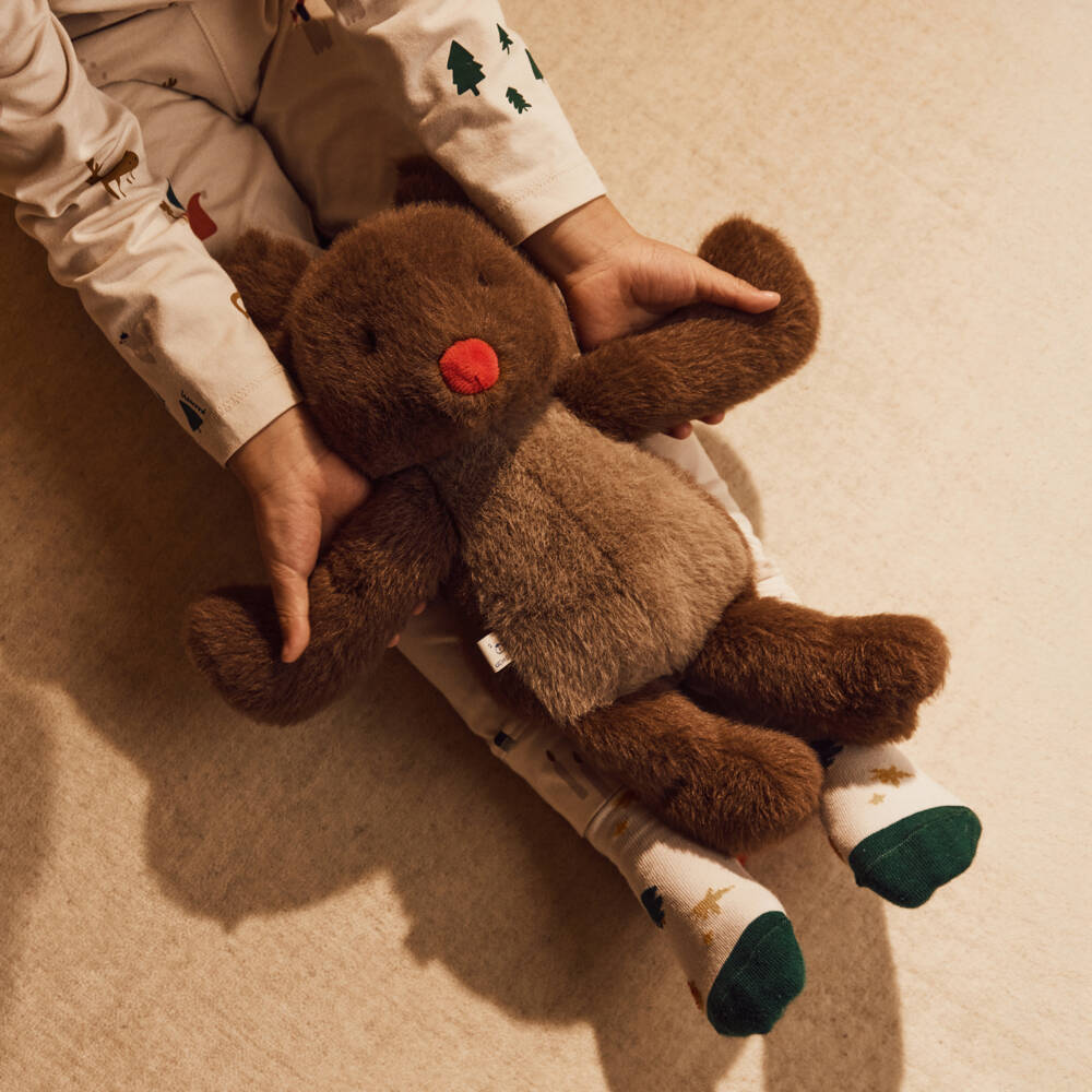 Liewood-بيجاما قطن عضوي بنقوش عيد الميلاد لون عاجي | Childrensalon