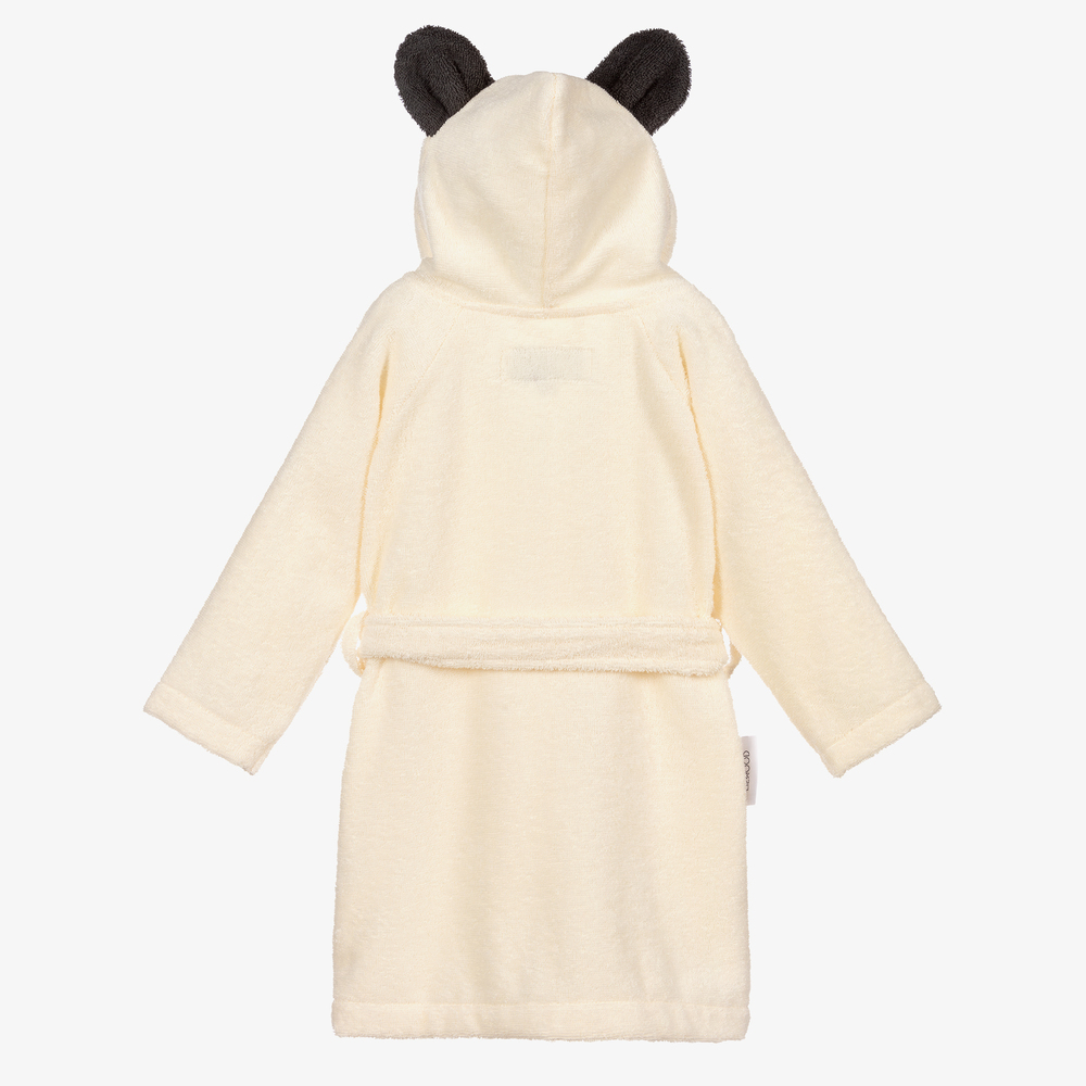 Liewood-Ivory Panda Towelling Bathrobe | Childrensalon