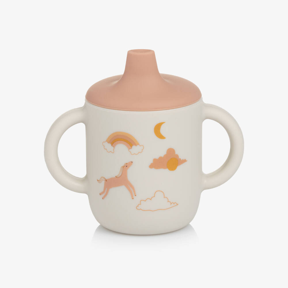 Liewood-Ivory & Pink Dream Sippy Cup (12cm) | Childrensalon