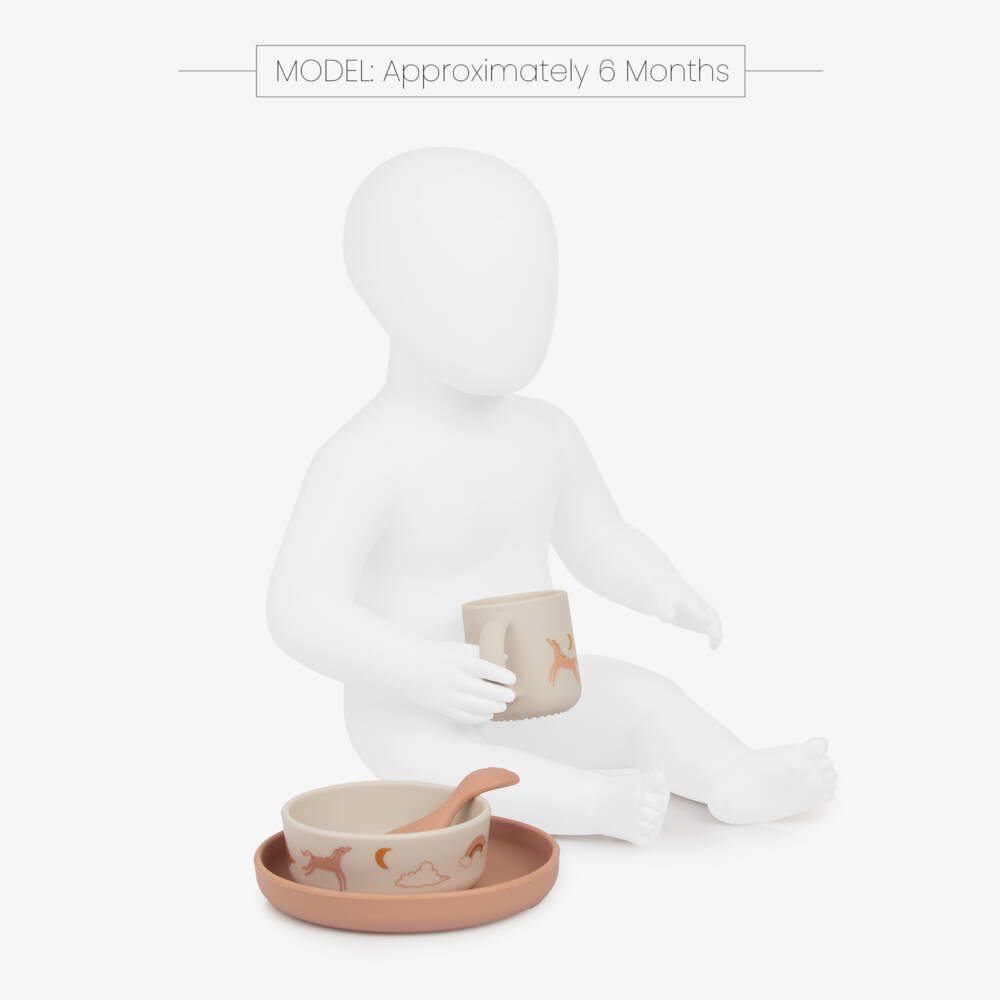 Liewood-Ivory & Pink Dream Tableware Set (4 Pieces) | Childrensalon