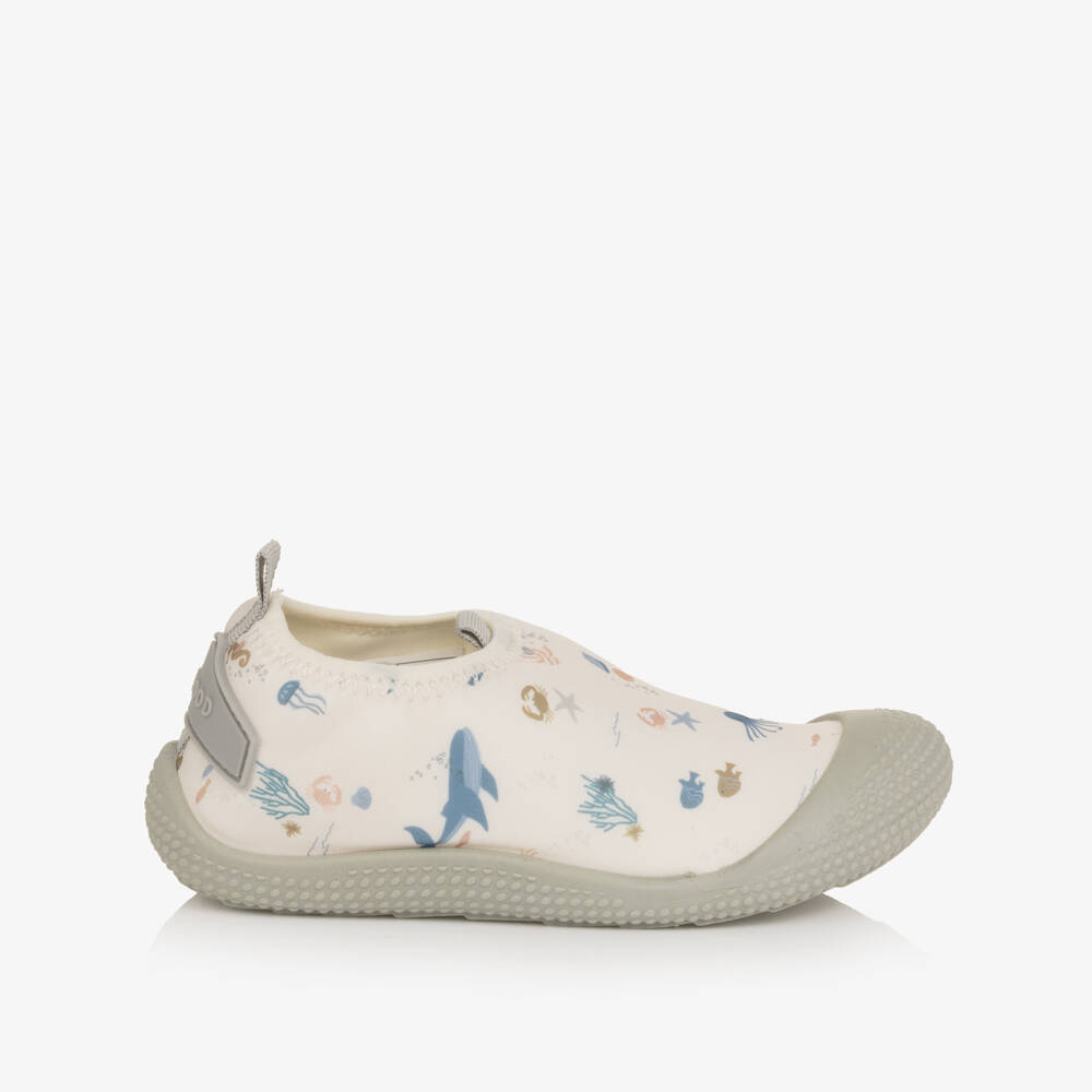 Liewood-Ivory Sealife Print Aqua Shoes | Childrensalon
