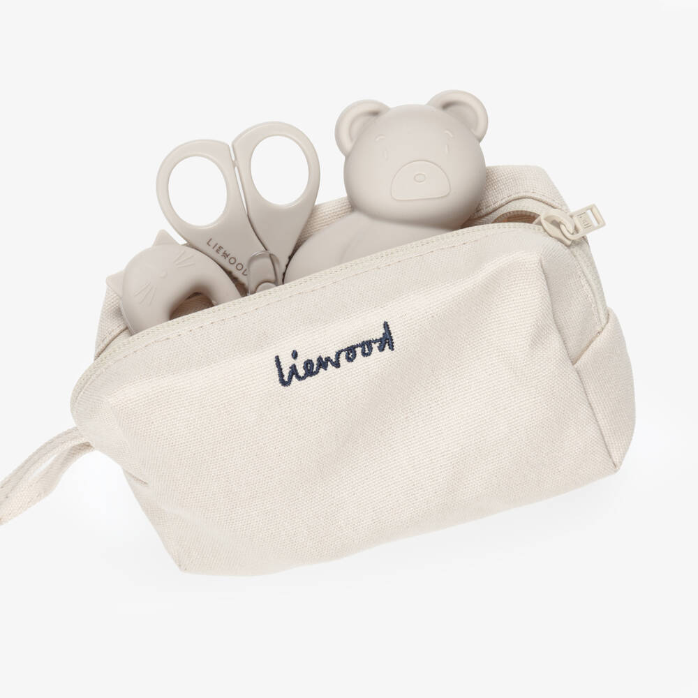 Liewood-Ivory Washbag & Grooming Set (15cm) | Childrensalon
