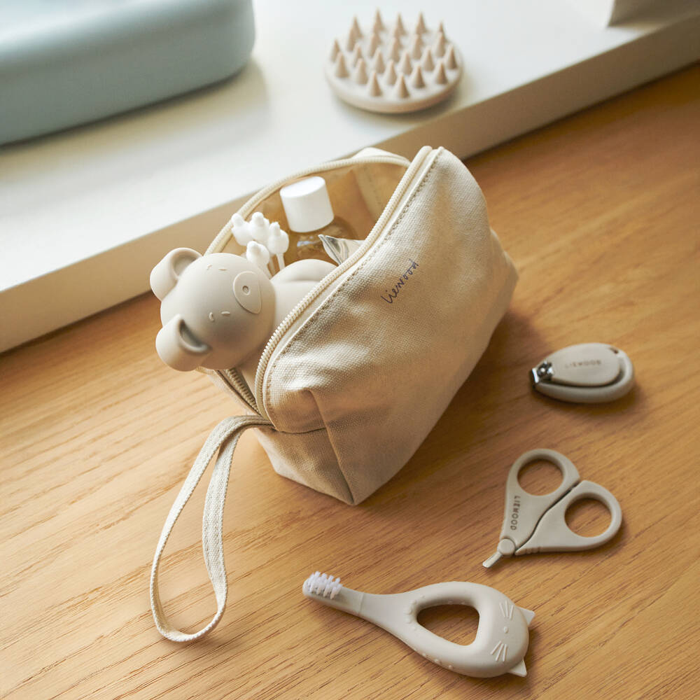 Liewood-Ivory Washbag & Grooming Set (15cm) | Childrensalon