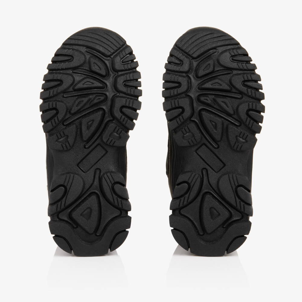 Liewood-Khaki Green & Black Fleece-Lined Snow Boots | Childrensalon