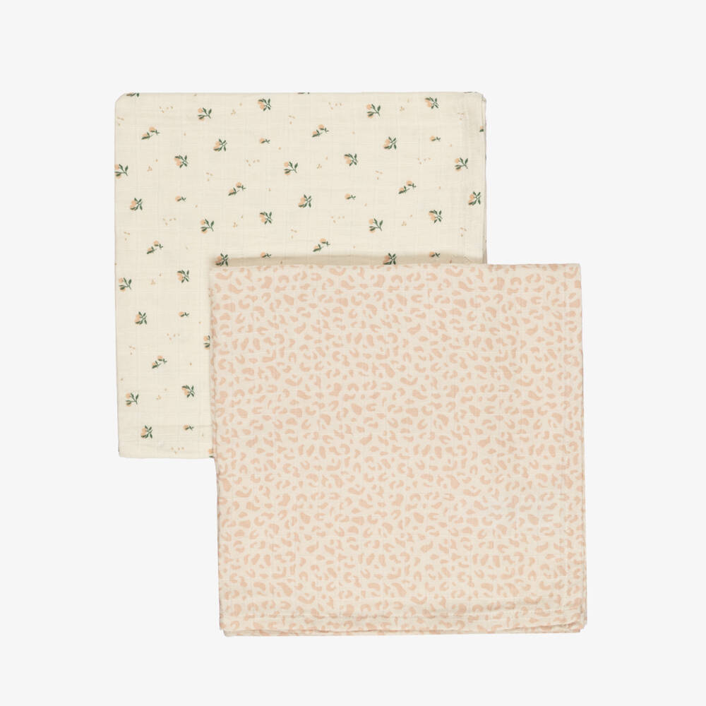 Liewood-Leopard Print & Floral Muslins in Organic Cotton (2 Pack) | Childrensalon