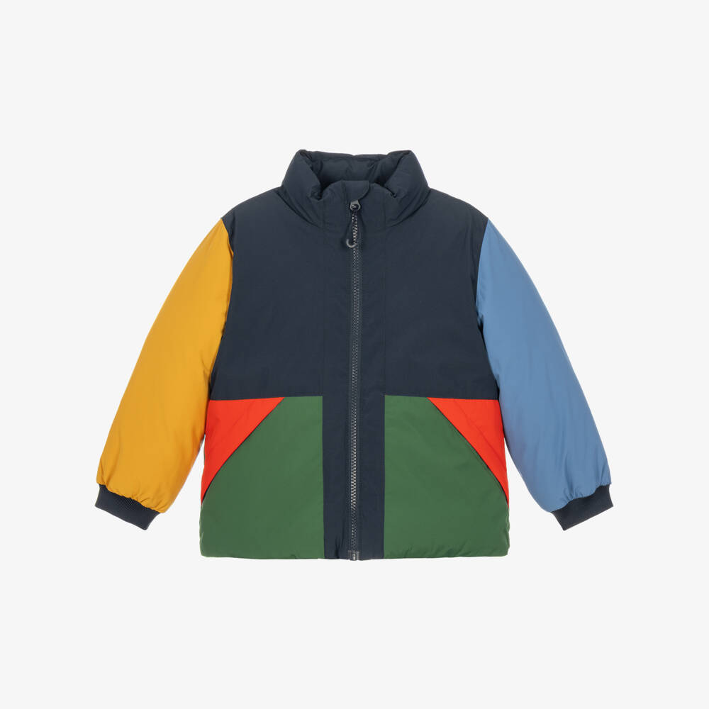 Liewood-Navy Blue Colourblock Water Resistant Puffer Jacket | Childrensalon
