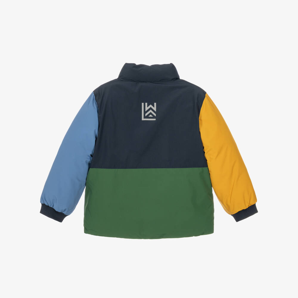 Liewood-Navy Blue Colourblock Water Resistant Puffer Jacket | Childrensalon