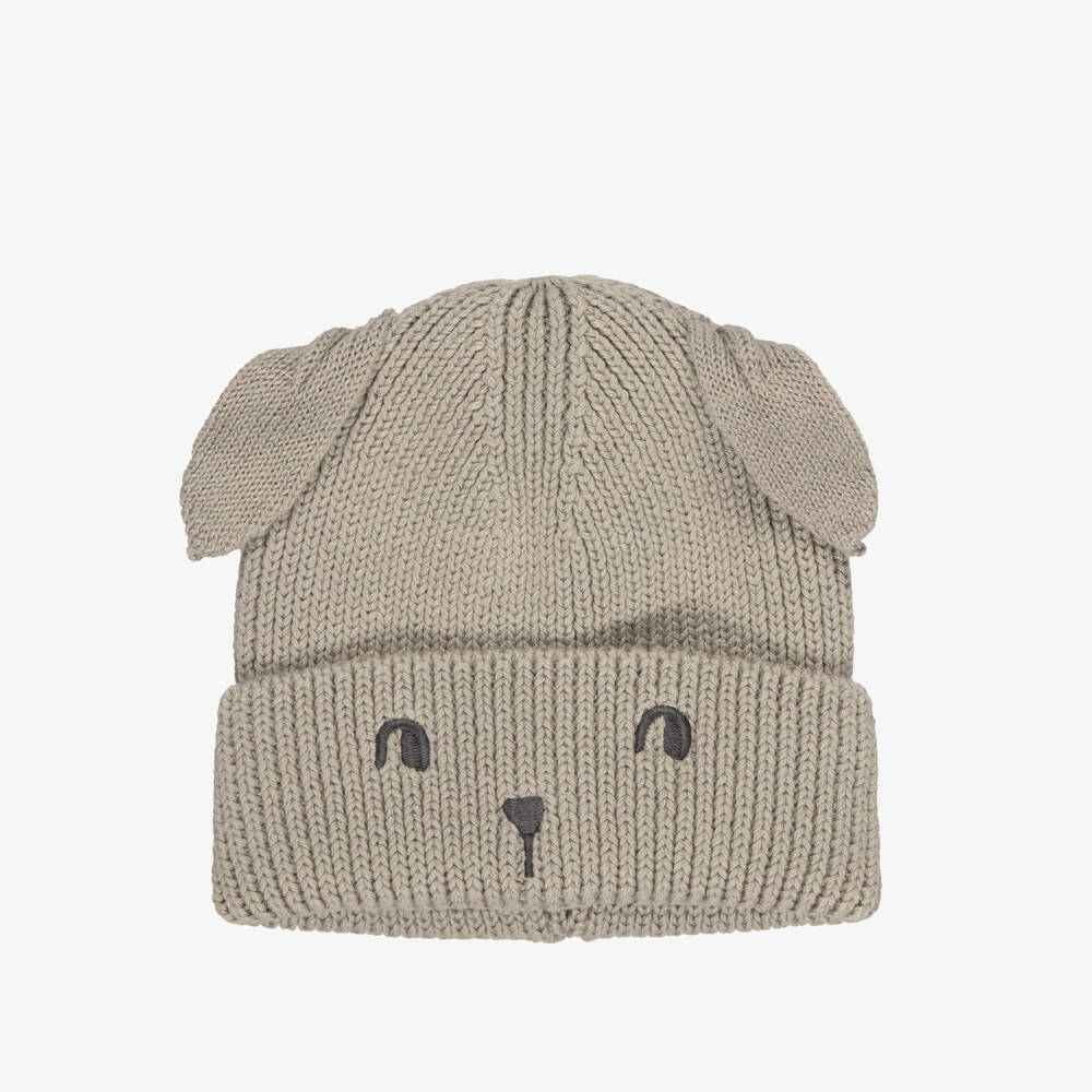Liewood-Organic Cotton Beanie Hat with Rabbit Embroidery | Childrensalon