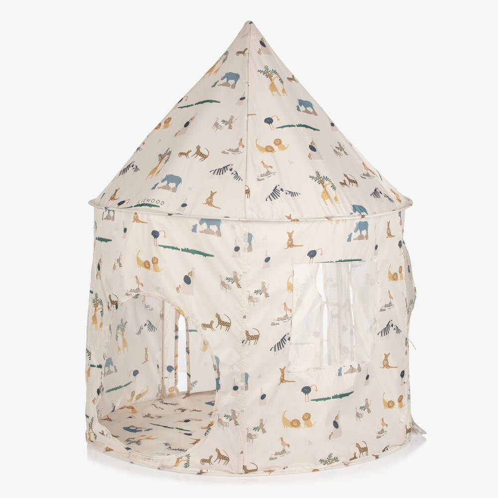 Liewood-Pale Beige Animal Indoor Play Tent (135cm) | Childrensalon