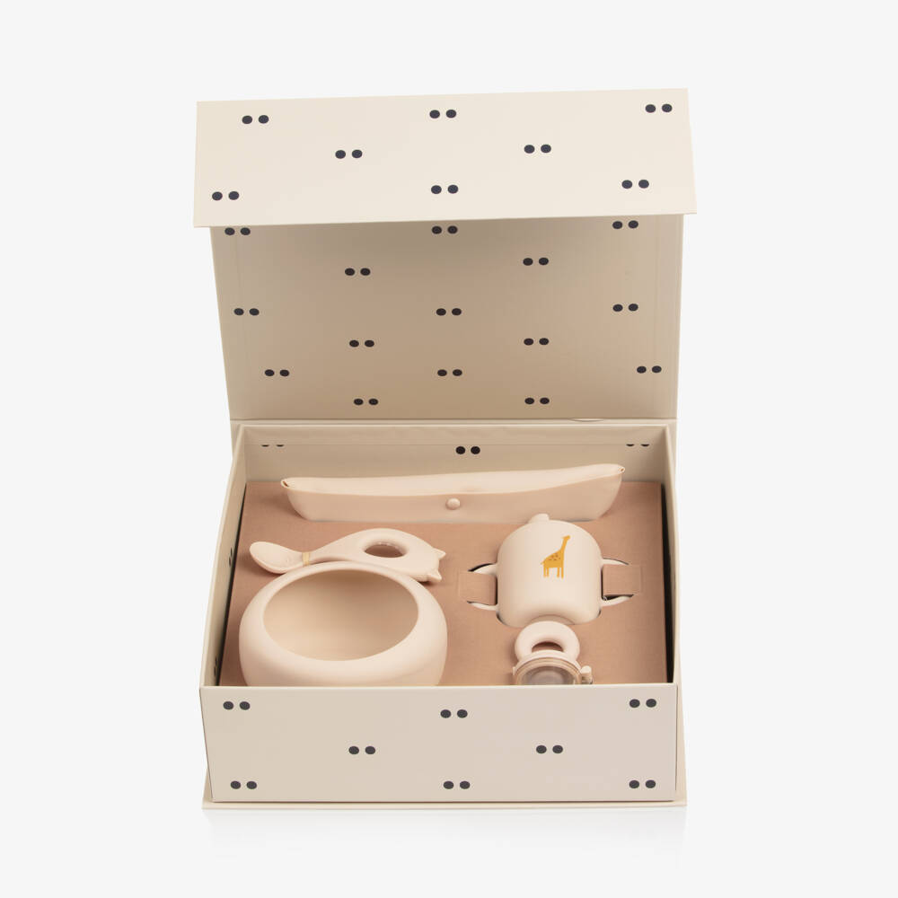 Liewood-Pale Pink Silicone Mealtime Set (5 Pieces) | Childrensalon