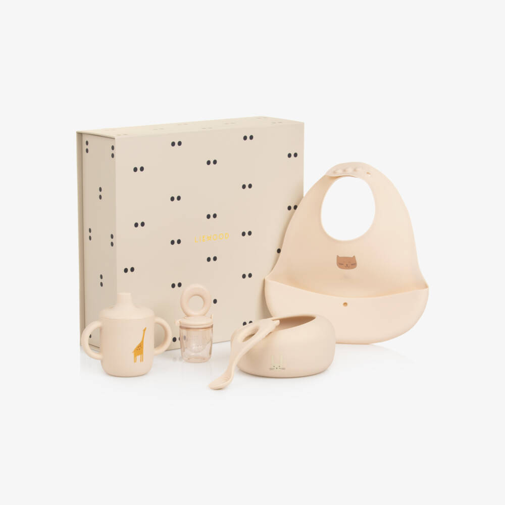 Liewood-Pale Pink Silicone Mealtime Set (5 Pieces) | Childrensalon