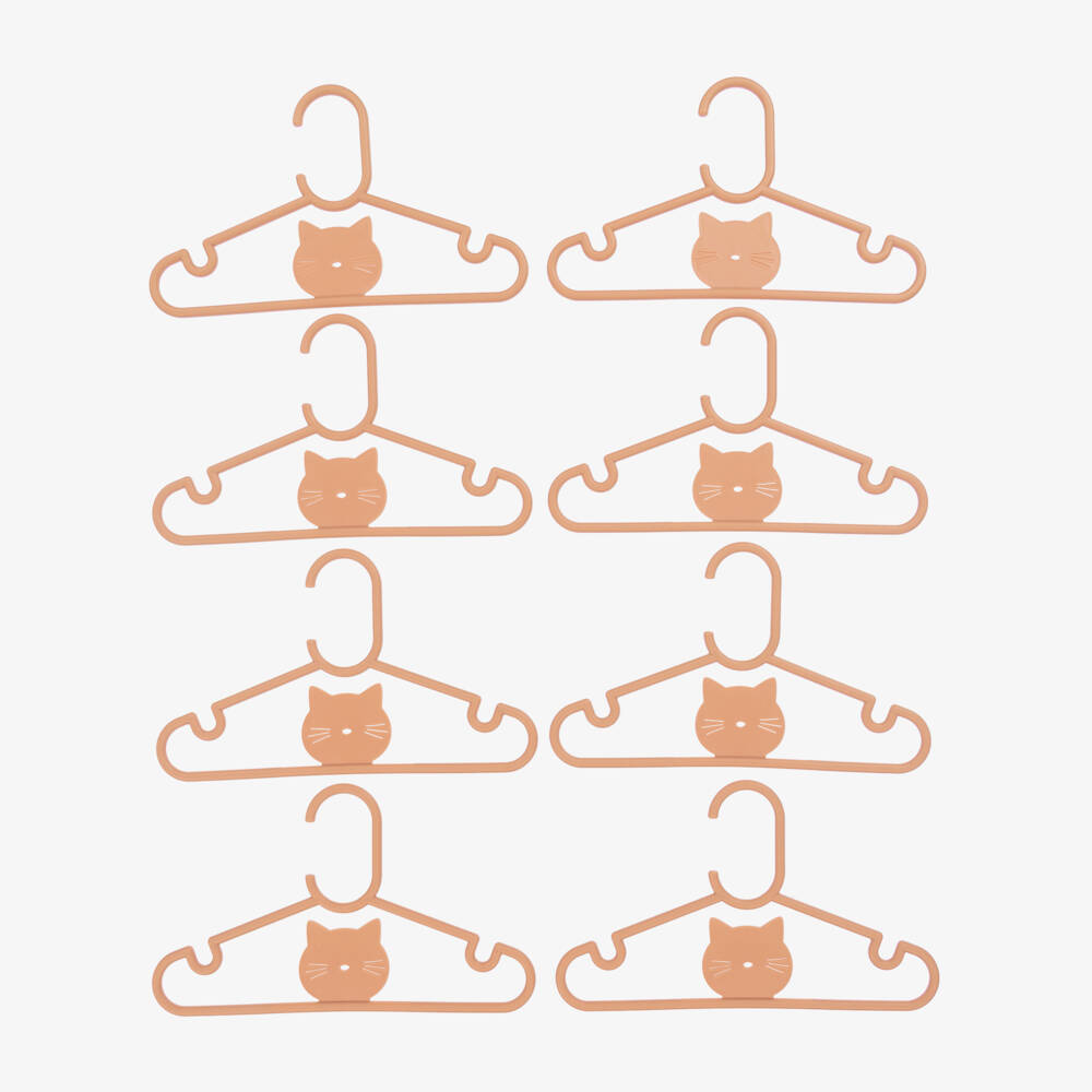 Liewood-Pink Cat Clothes Hangers (8 Pack) | Childrensalon