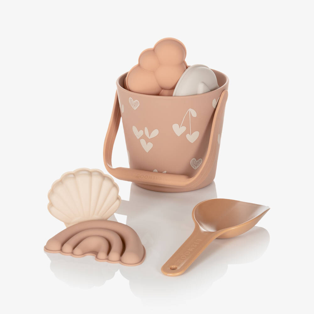 Liewood-Pink Heart Beach Set (15cm) | Childrensalon