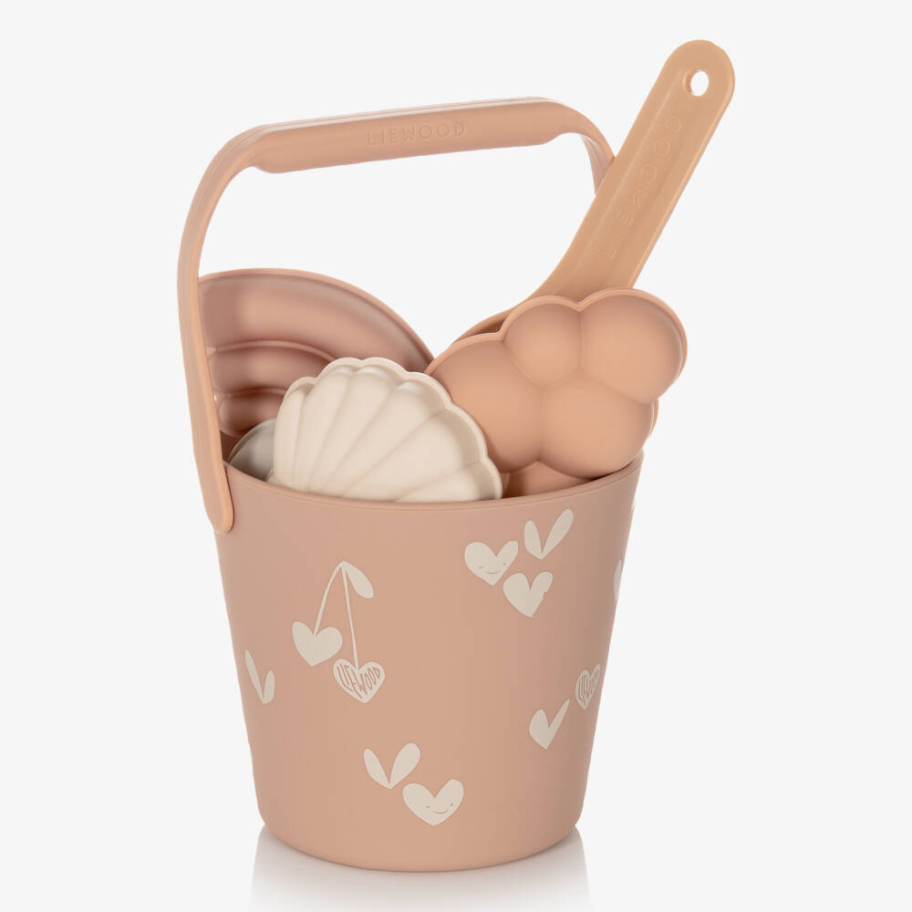 Liewood-Pink Heart Beach Set (15cm) | Childrensalon