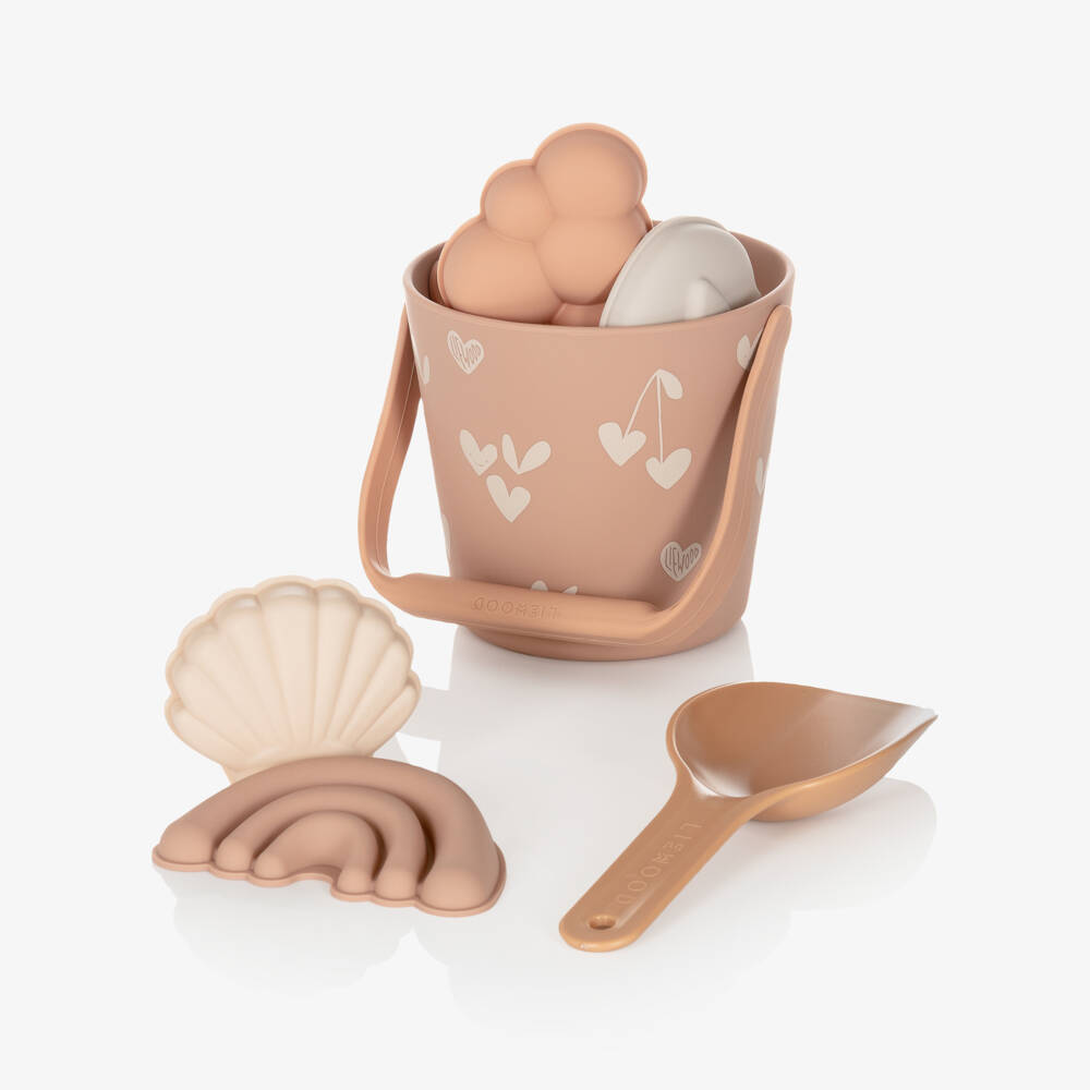 Liewood-Pink Heart Beach Set (15cm) | Childrensalon