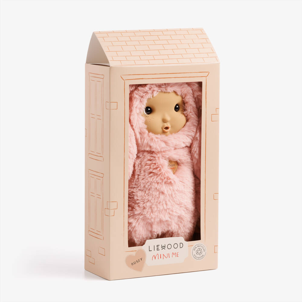 Liewood-Pink Miko Rosey Plush Doll (30cm) | Childrensalon