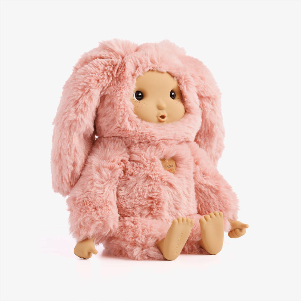 Liewood-Pink Miko Rosey Plush Doll (30cm) | Childrensalon
