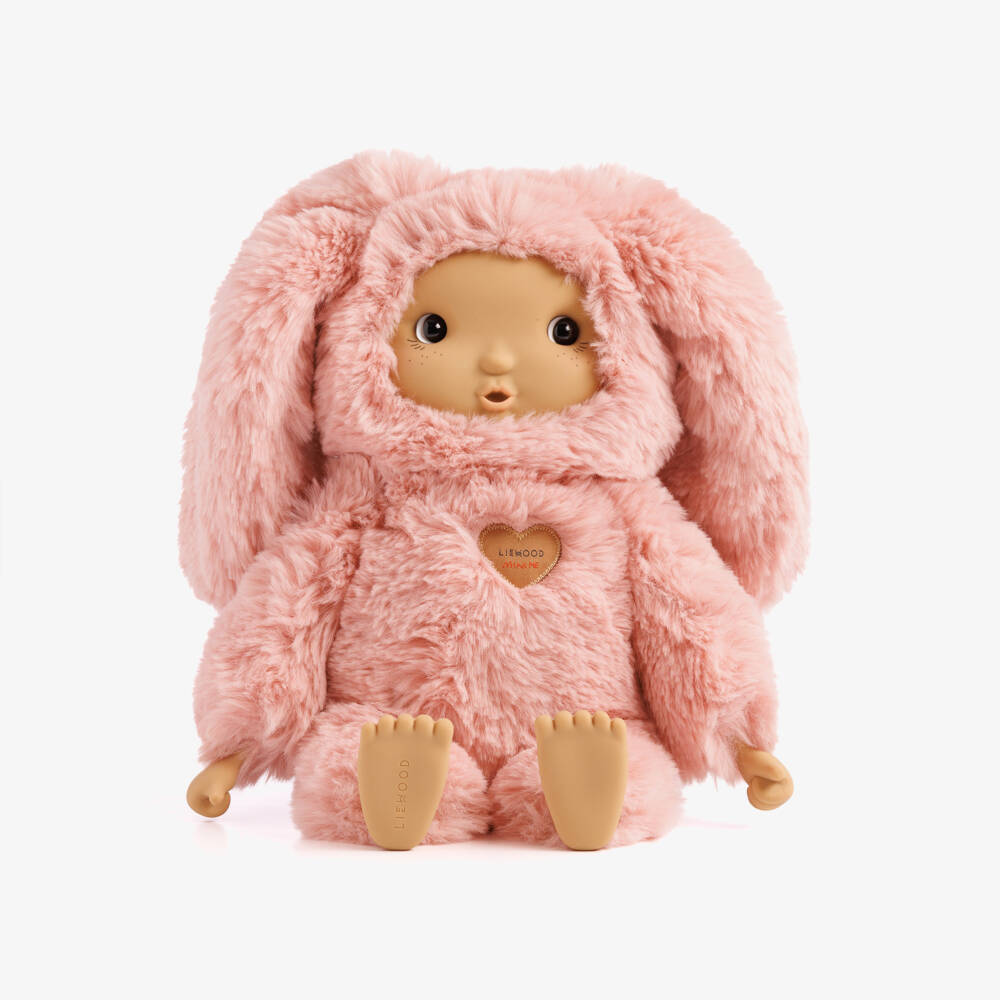 Liewood-Pink Miko Rosey Plush Doll (30cm) | Childrensalon