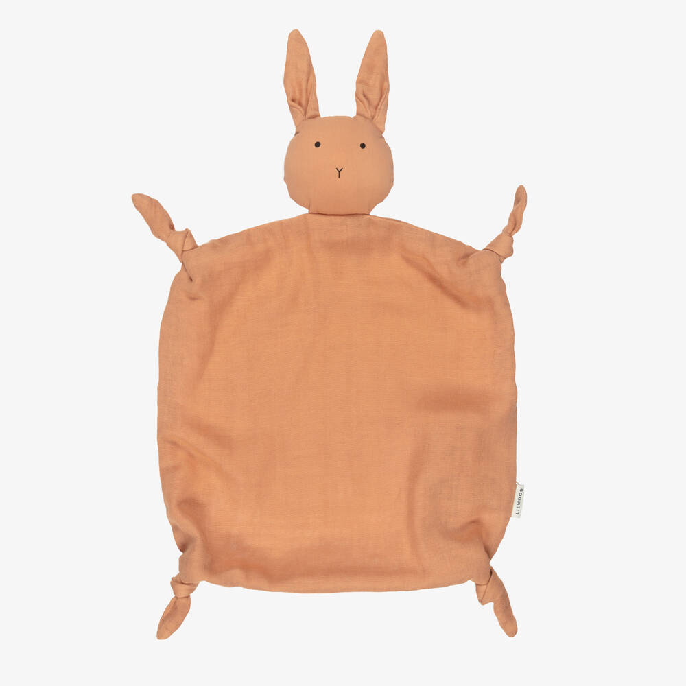 Liewood-Pink Organic Cotton Bunny Comforter (35cm) | Childrensalon