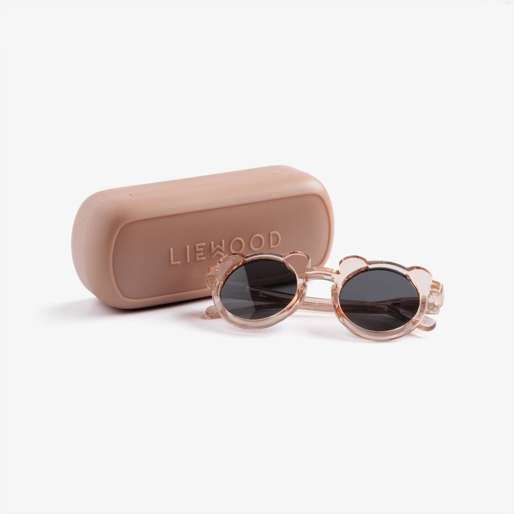 Liewood-Rose Pink Transparent Bear Sunglasses | Childrensalon
