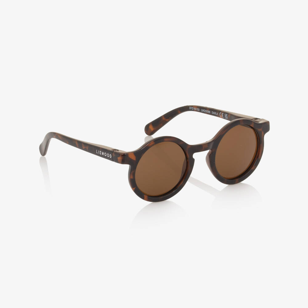 Liewood-Round Brown Tortoiseshell Sunglasses | Childrensalon