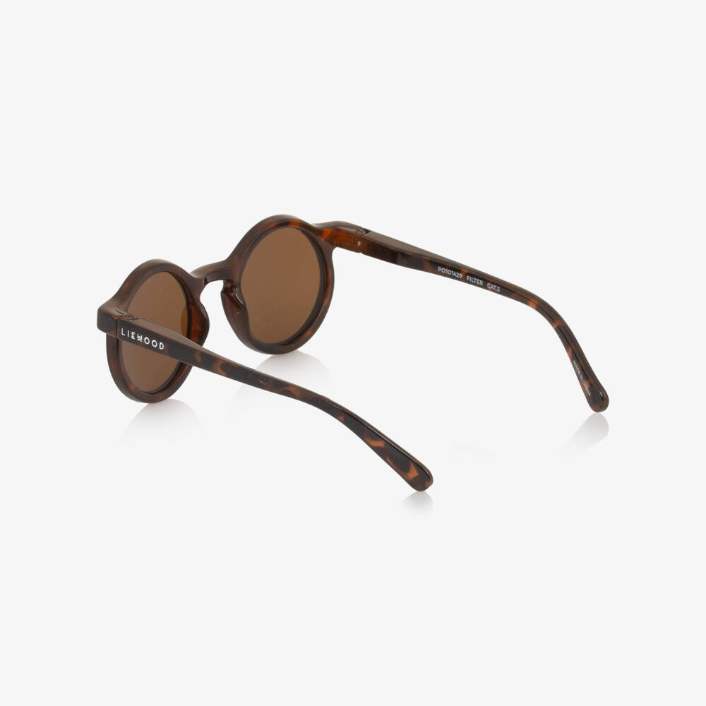 Liewood-Round Brown Tortoiseshell Sunglasses | Childrensalon