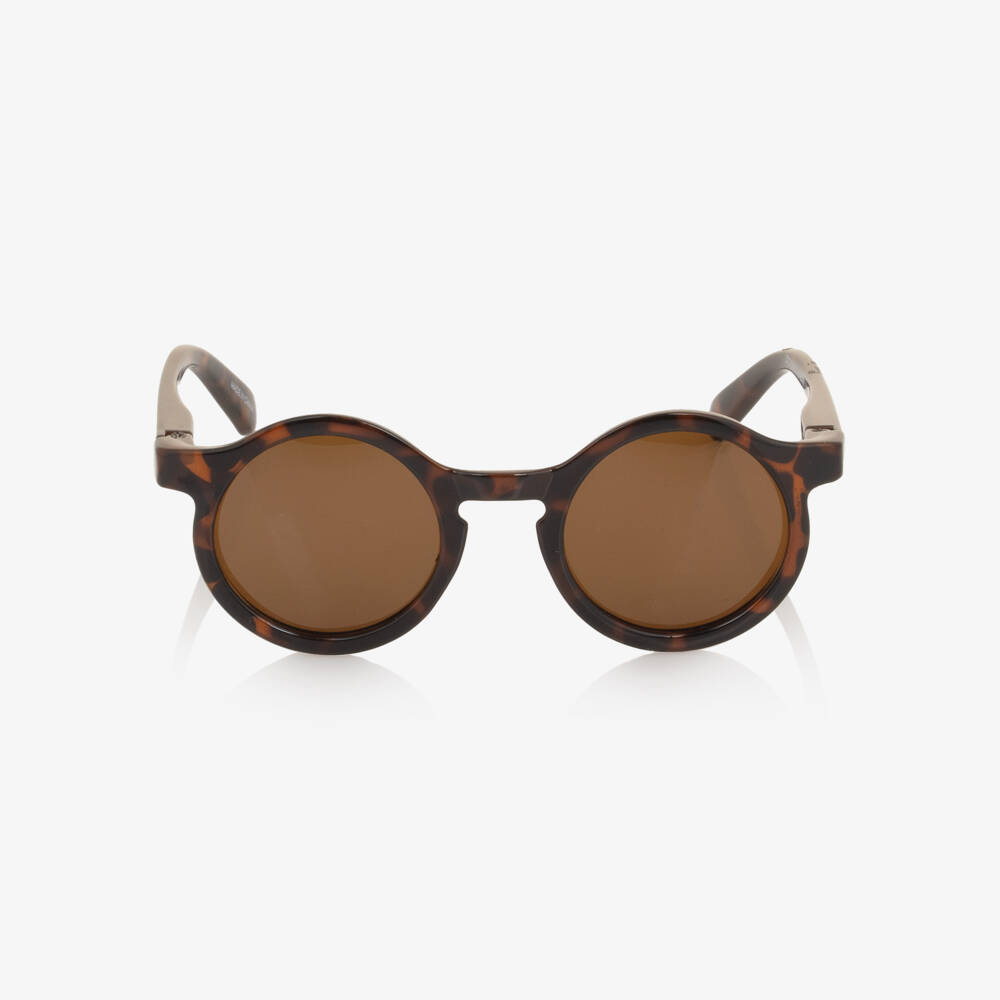 Liewood-Round Brown Tortoiseshell Sunglasses | Childrensalon