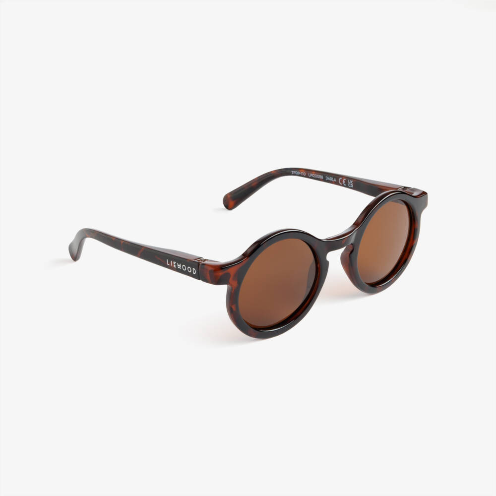 Liewood-Round Brown Tortoiseshell Sunglasses | Childrensalon
