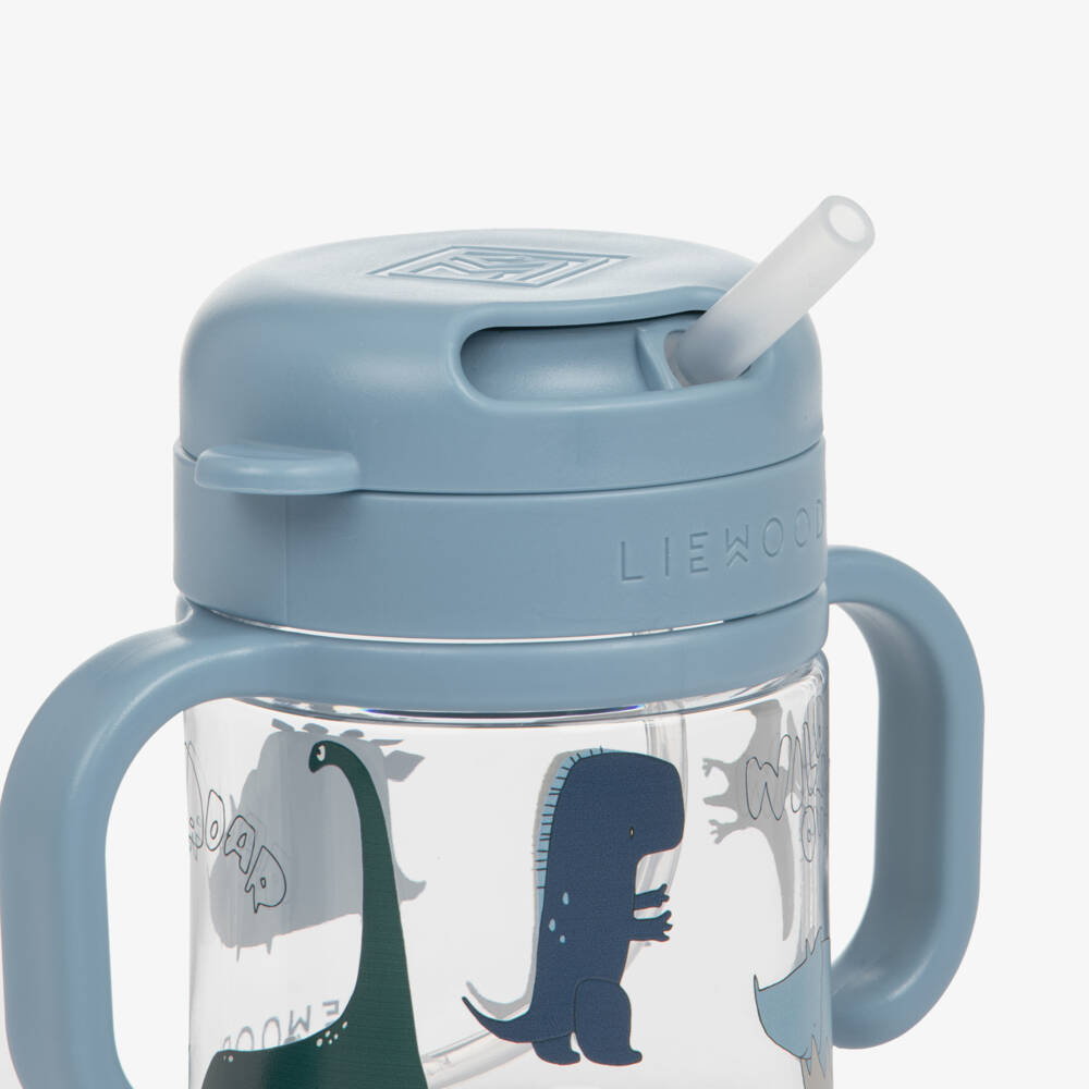 Liewood-Toddler Boys Blue Dino Tritan Straw Cup (14cm) | Childrensalon