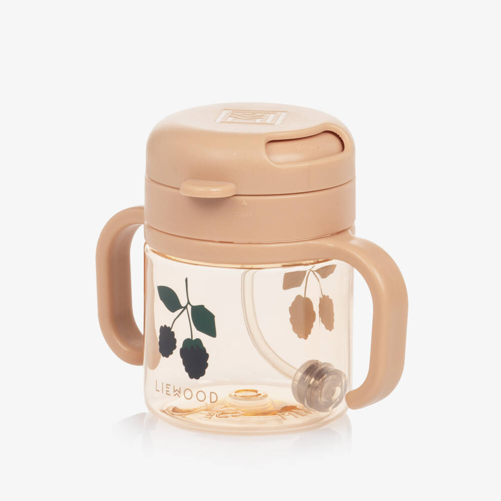 Liewood-Toddler Girls Pink Berry Tritan Straw Cup (14cm) | Childrensalon
