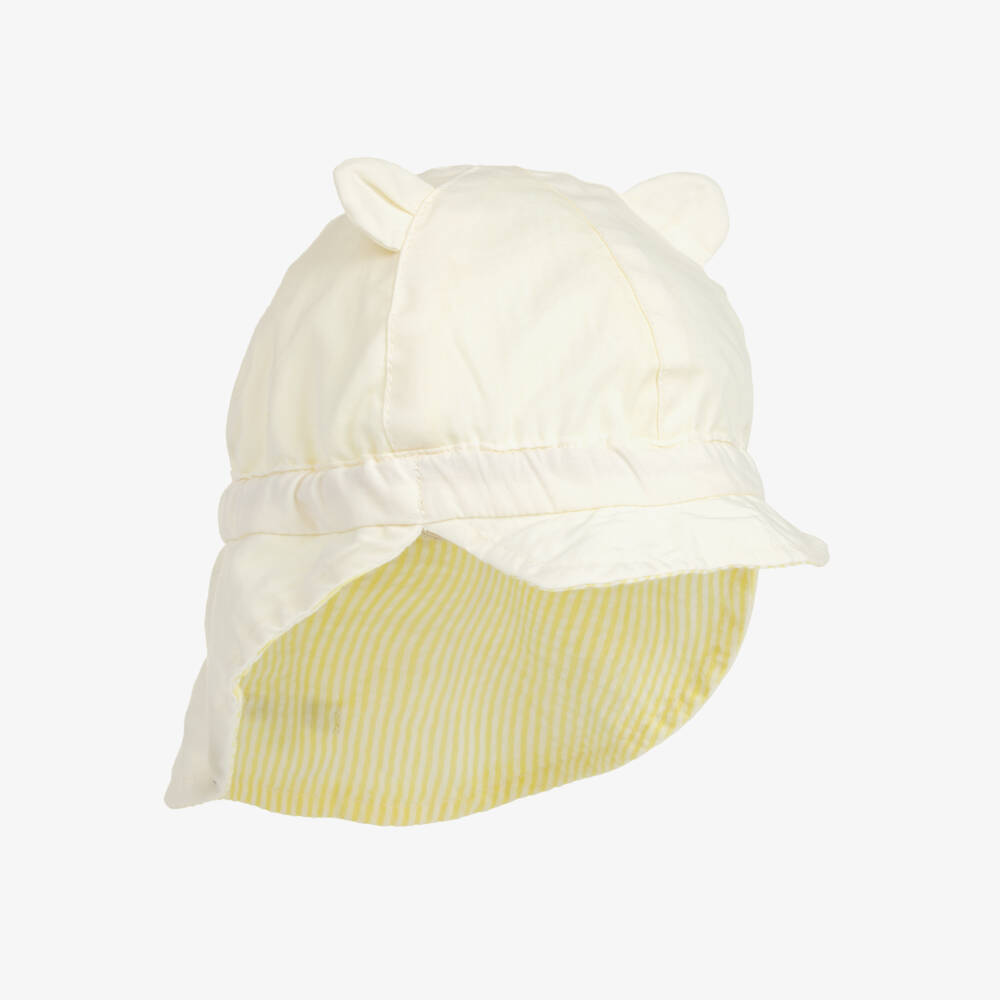 Liewood-Yellow Organic Cotton Reversible Sun Hat | Childrensalon