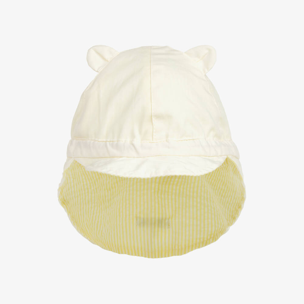 Liewood-Yellow Organic Cotton Reversible Sun Hat | Childrensalon