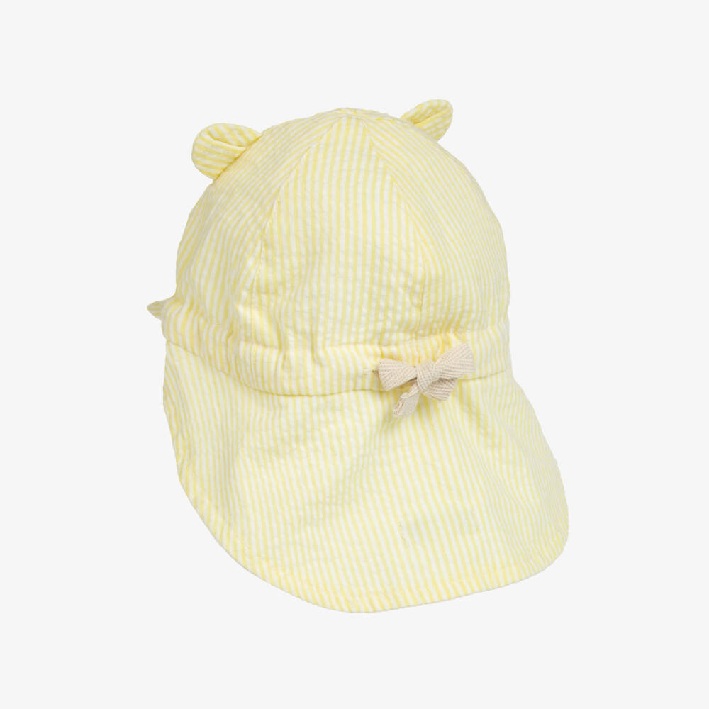 Liewood-Yellow Organic Cotton Reversible Sun Hat | Childrensalon