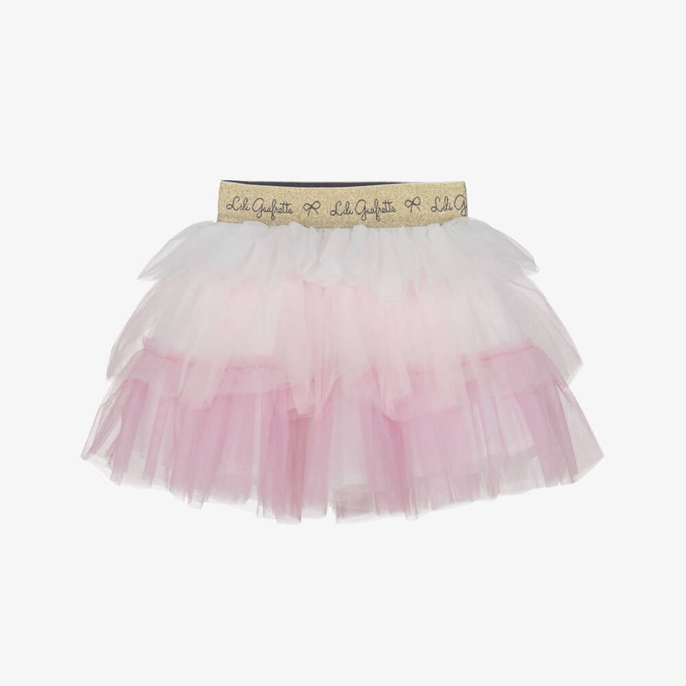Lili Gaufrette-Girls Pink Ombré Tulle Tutu Skirt | Childrensalon