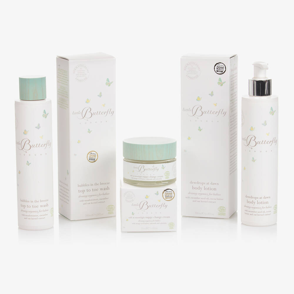 Little Butterfly London-Organic Baby Care Gift Set (3 Pieces) | Childrensalon