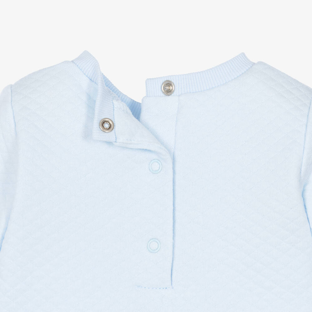 Little Me-Baby Boys Blue Jersey Tracksuit Set With Teddy Bear | Childrensalon